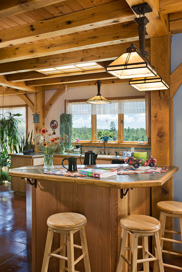 Summit Lake timber frame kitchen