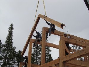Raising Muffly Timber Frame