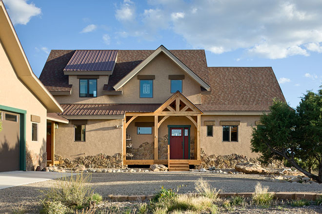 Lost Canyon timber frame front entry