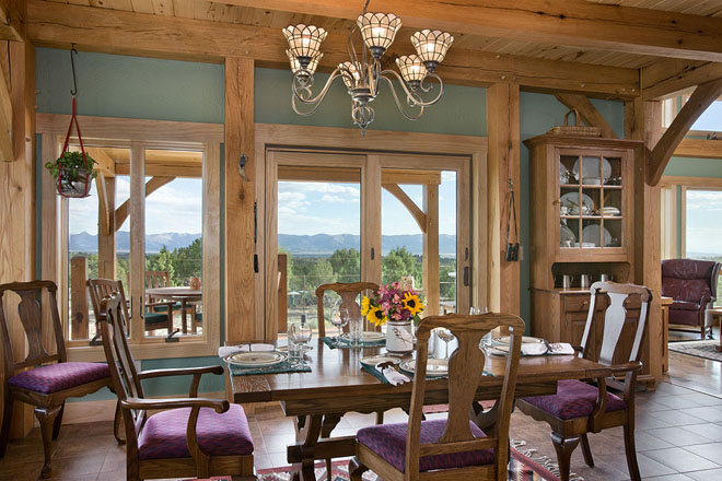 Lost Canyon timber frame dining room