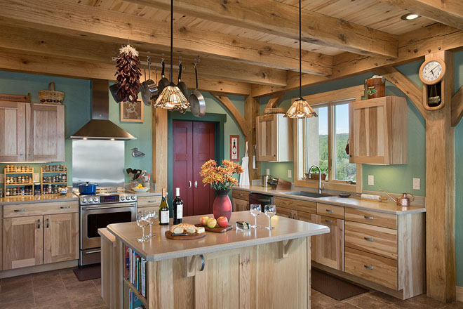 Lost Canyon timber frame kitchen