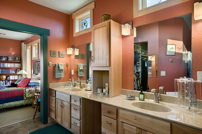 Lost Canyon timber frame master bathroom