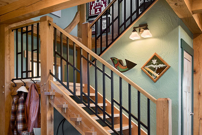 Lost Canyon timber frame stairs