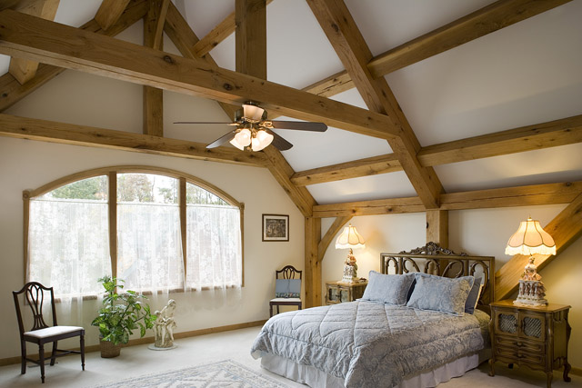 Horse Gulch Timber Frame guest bedroom