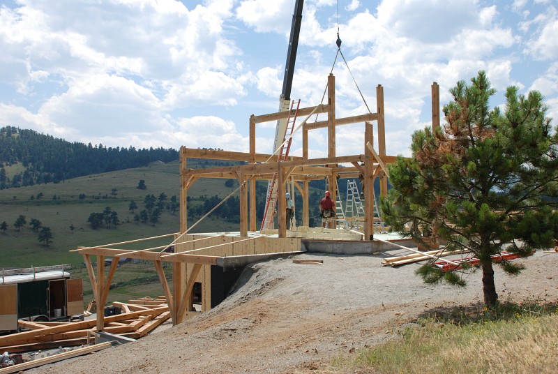 denning timber frame raising 05