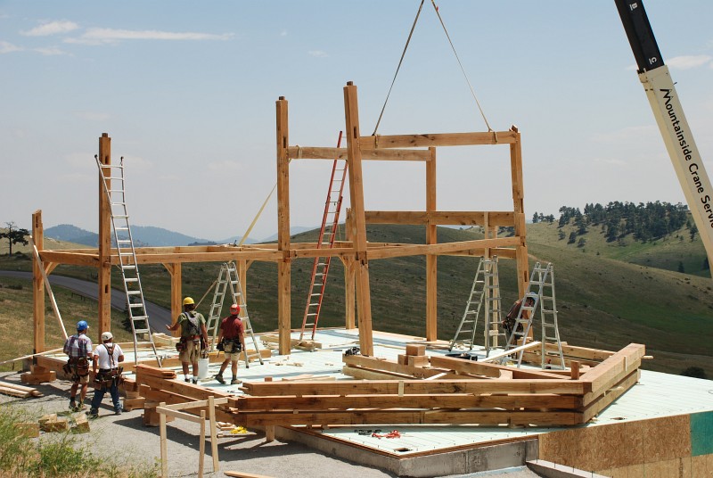 denning timber frame raising 03