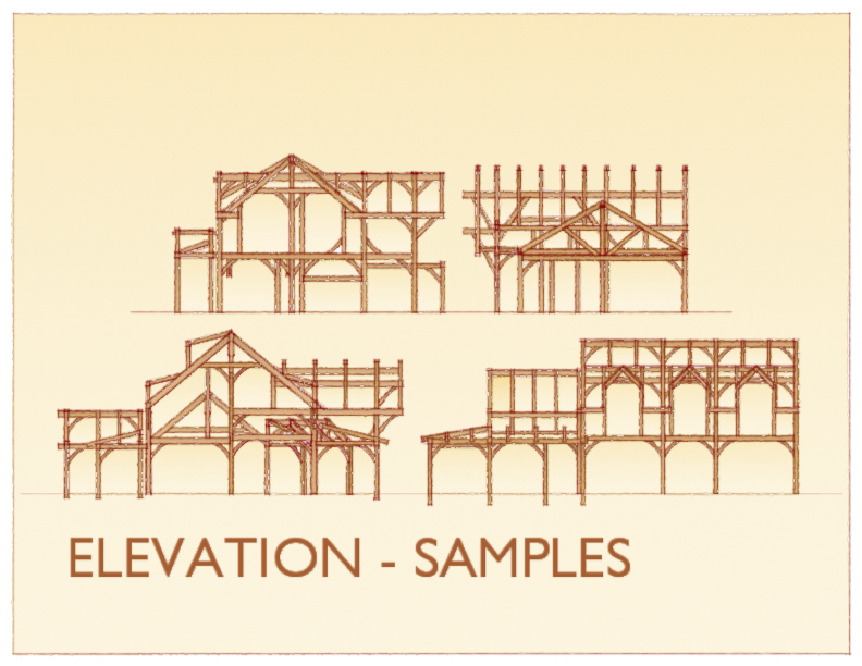 Timber Frame Sample Elevation Renderings
